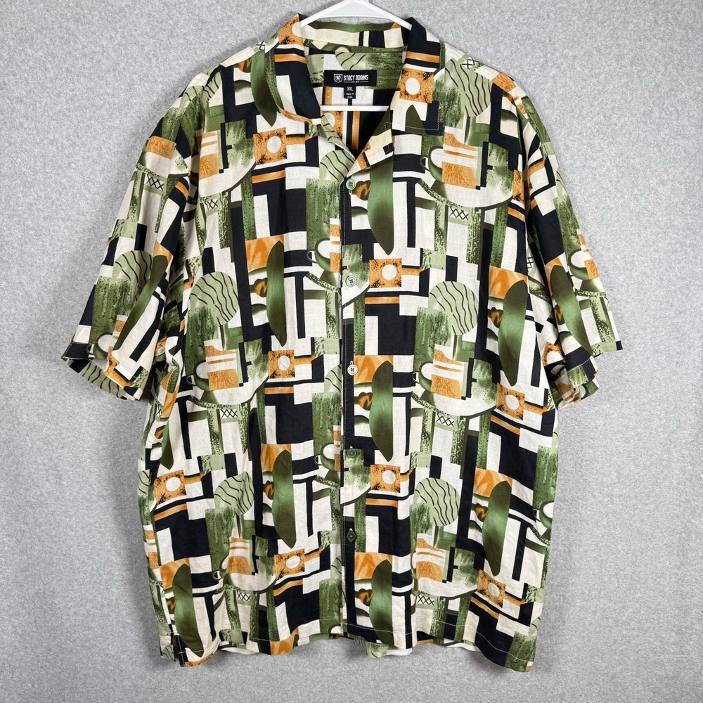 Stacy Adam's Button Up Mens XXL Abstract Print Shirt
